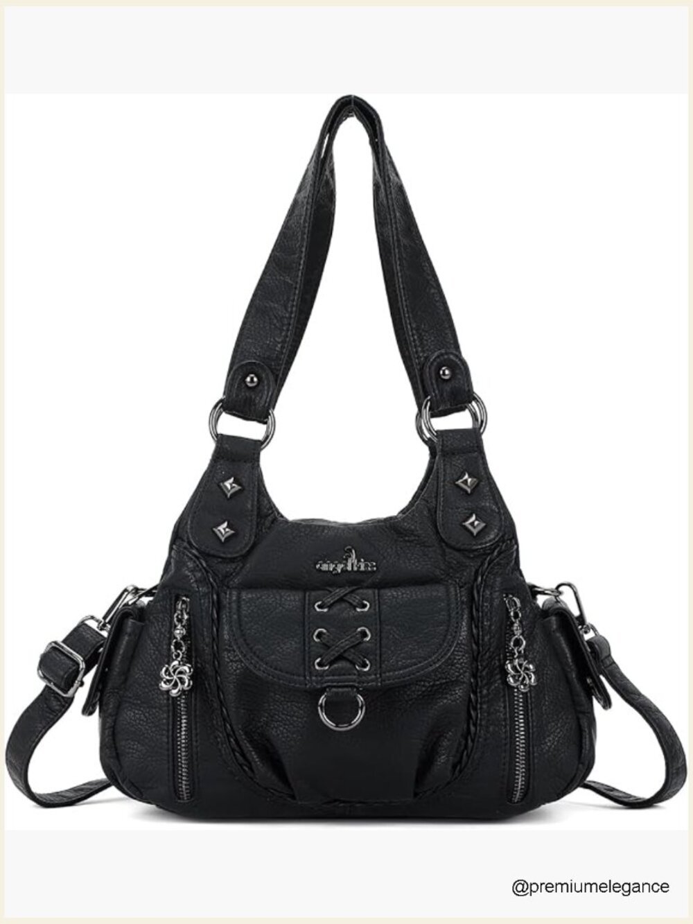 Y2K Hobo Shoulder Bag Multi-Pocket Vegan Leather Crossbody Tote Purse